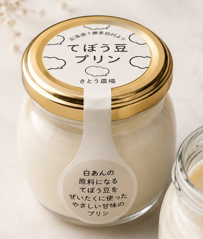 てぼう豆プリン